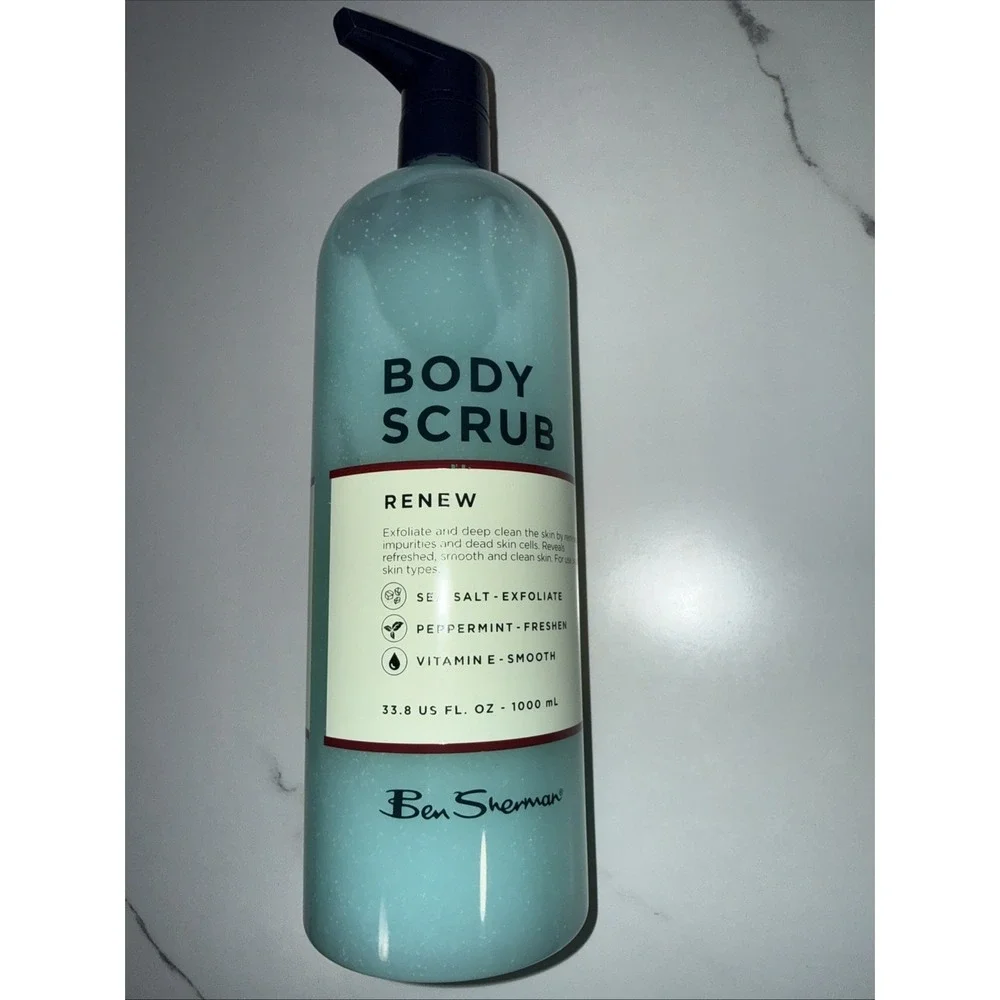Ben Sherman Exfoliating Mens Body Scrub Renew Sea Salt +Vitamin E‎